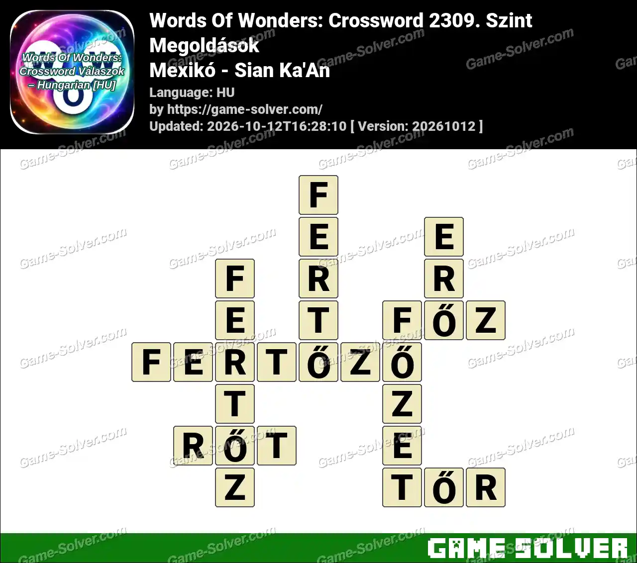 Words Of Wonders: Crossword 2309. Szint Megoldások – Mexikó – Sian Ka’An